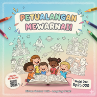 [ISI 20 LEMBAR] Paket Kertas Mewarnai Anak Ukuran F5 - HVS 75gsm