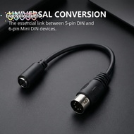 TRACYILLOIAN DIN 5 Pin Male to Mini DIN 6 Pin Female, 0.15m / 5.9in Plug-and-Play Keyboard Mouse Con