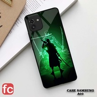HP Glossy Case Samsung A03 [FR32] Anime One Piece Zoro Shiny Phone Case A03 Silicone Phone Case Phon