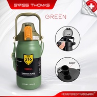 Swiss Thomas 316 Stainless Steel Tumbler Water Bottle with Straw Vacuum Flask Thermos Bottle Double 