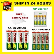 GP AA 3600mAh Rechargeable Battery GP AAA 1100mAh Rechargeable Battery Ni-MH NiMH Authentic Imported
