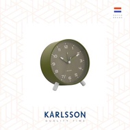 荷蘭Karlsson, Alarm clock Orgullo army green 帶小夜燈