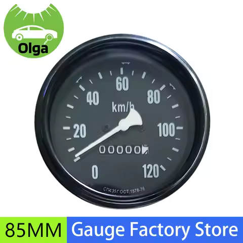 85MM Diameter For KAMAZ Zil Gil ЗИЛ new odometer CП135ГOCT,1578-76 olga gauges 0-120/Mile Speedomete