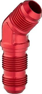 DNA MOTORING FT-1-9006-10-RD 10an An-10 5/8 Male Thread 45 Degree Bulkhead Flare Aluminum Finish Fit