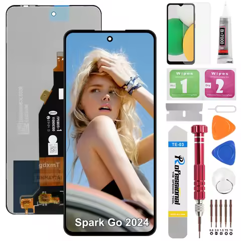6.6"LCDFor Tecno Spark GO 2024 LCD Display Screen Touch Digitizer Assembly Panel Replacement For Tec