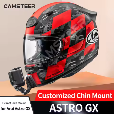 Arai Astro Gx Helmet Custom Aluminium Chin Mount for GoPro Max Hero 12 11 10 9 Insta360 X4 X3 Ace pr