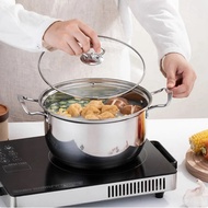 Stainless Steel Pot Kitchen Pot Food Cooking Pot Milk Heating Pot Nonstick Saucepan with Lid
