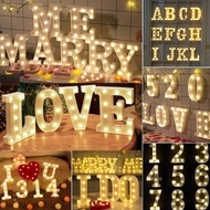 1pcs Romantic 3D LED Light Up Alphabet Letter Lights White Plastic Letters Standing Hanging A-Z Alph