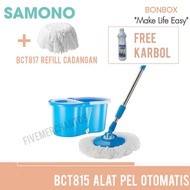 Automatic Mop Tool Bonbox Samono BCT815 Spin Mop Bucket Mop Mop Super Blue Microfiber