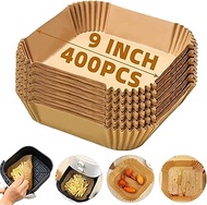 Air Fryer Liners Disposable,400PCS Victoyaw 9 Inch Square Air Fryer Parchment Paper Liners for 5-8QT