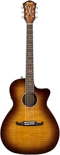 Fender FA-345CE Auditorium Cutaway Acoustic Guitar, 3-Color Tea Burst