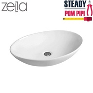 ZELLA L-412 COUNTERTOP BASIN / SINKI BILIK AIR / WASH BASIN / BATHROOM SINK / TOILET SINK / TOILET B