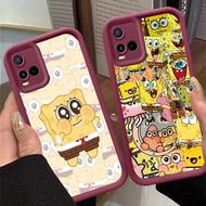 Wine Red Case for VIVO Y21e Y21a Y33t Y33s Y02a Y21 Y02t Y02 Y21s Z-24 spongebob