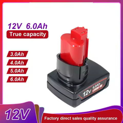 FOR M12 12V 3Ah 5Ah 6Ah lithium battery for Milwaukee 12V M12 XC 48-11-2410 48-11-2420 48-11-2411 12