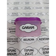 100pcs Sticker Label Dapur/Rempah Ratus MURAH (WHITE PP kalis Air) 4cmx6cm