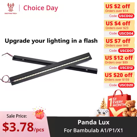 BIGTREETECH Panda Lux LED Light Bar Upgrade Kit for Bambulab P1/X1 A1 High Brightness Lighting Magne