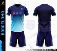 Bộ Áo Thể Thao Đá Bóng Cao Cấp - CLB Barca Galaxy S02 - Thun Thể Thao Thoáng Mát