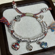 999 Sterling Silver Good Luck Boys Girls Bracelet Female Pure Silver Beast Swallowing Gold Lucky For