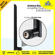 2.4GHz 5GHz 6dBi RP-SMA Male Dual Band WiFi Router Antenna