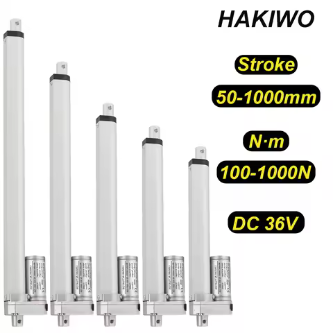HAKIWO 36V Linear Actuator Customizable 150mm 300mm 500mm 800mm 1000mm Stroke 1000N Linear Drive Ele