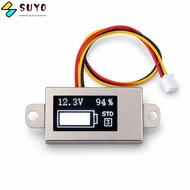 SUYO Battery Level Meter, Ultra Thin Adjustable Voltage Capacity Meter,  OLED Display Optional Housi