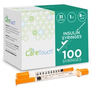Insulin Syringes 31g 1cc 5/16 Inch - 8 mm 1 cc (Pack of 100) - 31 Gauge 5/16 Inch Syringe Insulin Ne