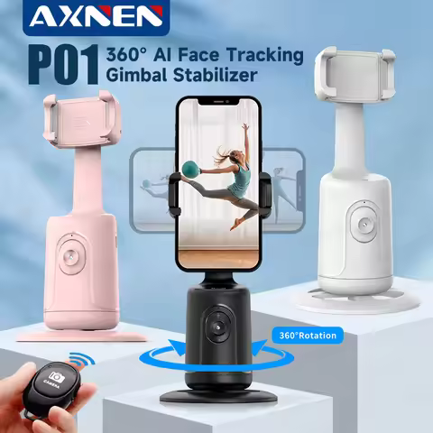 AXNEN P01 360° AI Auto Tracking Gimbal Desktop Stabilizer for Mobile Smartphones Intelligent Follow 