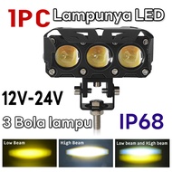 12V / 24V Lampu Sorot Tembak Mobil Lampu LED Tembak Sorot D3 SQL Lampu Tembak Sorot LED Laser 3 Mata