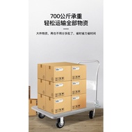 Steel Plate Trolley Mute Trolley Oversized Trailer Cart Platform Trolley Household Folding Carrying Cart