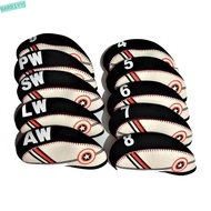 BARR1YYJ Golf Iron Headcover Sports 10pcs/set Golf Iron Covers Set Protective Cover Golf Putter Acce