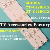 NEW 1 SET SHARP 2T-C42BD1X 2T-C42BG1X TV LED BACKLIGHT BARU READY STOCK 2TC42BD1X 2TC42BG1X C42BD1X 