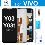 LCD For VIVO Y03 Y03t V2332 Display Touch Screen Digitizer Assembly With Frame Relacement Parts