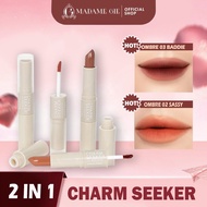 Madame Gie Charmseeker Ombre Lipstick Soft Matte Finish lipstik  lipcream lasting Gloss Kosmetik Liq