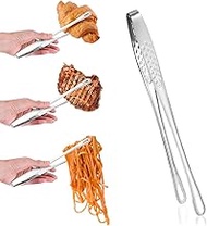 Upgrade 2 pack kitchen cooking tongs tweezers for food pasta plating tongs stainless steel tweezer s