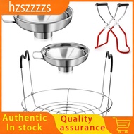 【hzszzzzs】4 Pieces Canning Kit, 1PC Canning Rack+ 1PC Canning Jar Lifter Tong+ 2PC Canning Funnels, 