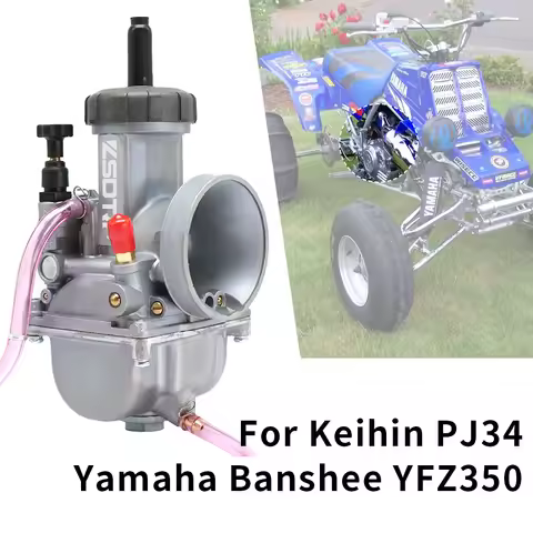 PJ34 Carburetor For Keihin Pj 34mm 200-300cc Carb Yamaha Banshee YFZ350 TRX250R CR250 Blaster YFS200
