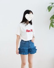 Moci ruffle 牛仔短裙褲