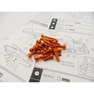 Hiro Seiko FUTABA 10PX Light Weight Screw Set Orange/ Purple/ Red/ Blue/ Tamiya Blue/ Titan