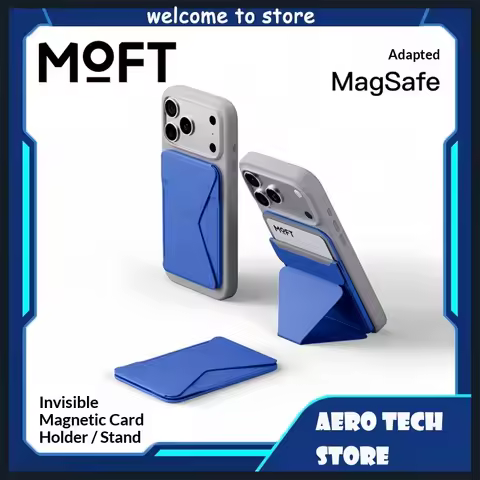 Magnetic Card Holder Wallet Phone Stand Foldable Kickstand for IP 17 16 15 14 Pro Max Slim Vegan Lea