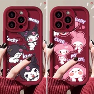 Lovely Cartoon Cute Melody Lucky Kuromi Soft Phone Case For Vivo Y27 Y35 Y36 Y17 Y21 Y16 Y15 Y19 Y11