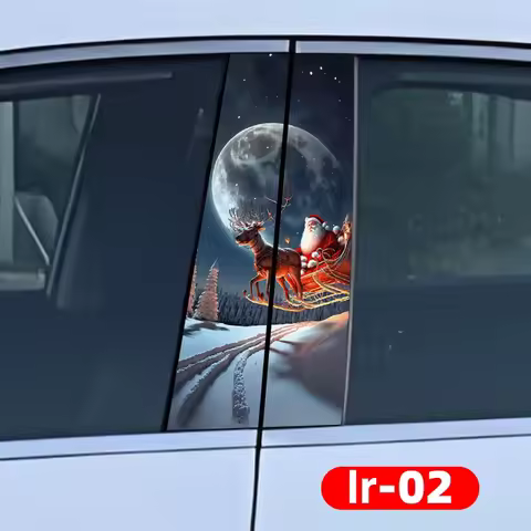 1pc/2pcs Graffiti Santa Claus Car B-pillar Stickers Waterproof for BMW E46 E90 E91 E60 E39 E36 E87 E