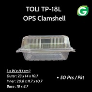 TP18L OPS Clamshell Food Container (25 PCS/Pack)