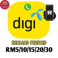 (Ready Stock &Lokal Seller) Digi Reaload Prepaid RM5/10/15/20/30/ Top Up all Networks Telco Softpin 