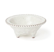 松榮堂 香爐 縄目縁 白色 日本信樂燒陶瓷