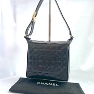 Chanel Chocolate Bar Handbag 中古朱古力方格羊皮手提袋側肩包