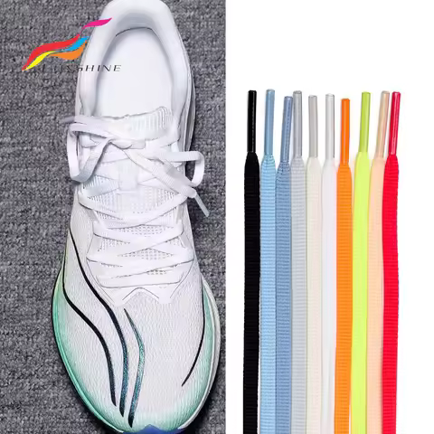 6mm Width Flat Shoelaces for Sneakers Color Basketball Shoes Laces for Shoes White Black Shoelace 90