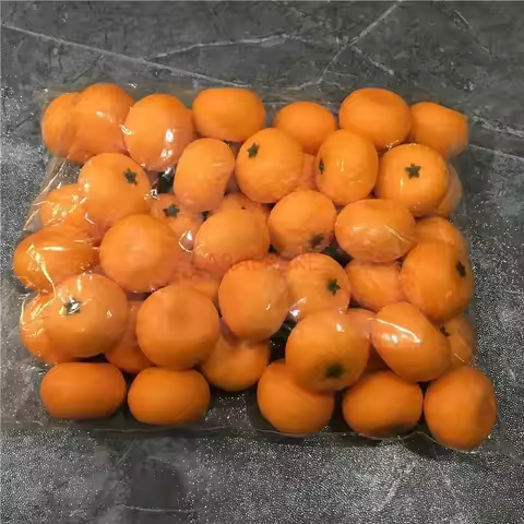 50pcs Imitation of real and fake oranges, orange models, fruit shop window decorations