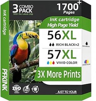 56xl 57xl Ink Cartridge Replacement for HP 56 57 Ink to use with Deskjet 5850 5650 5150, Photosmart 