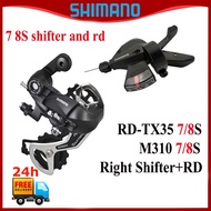 Shimano M310 7 8 Speed Groupset Shifter 8S Rear Derailleur TX35 Rd Combo Shifter MTB Bike Shifter