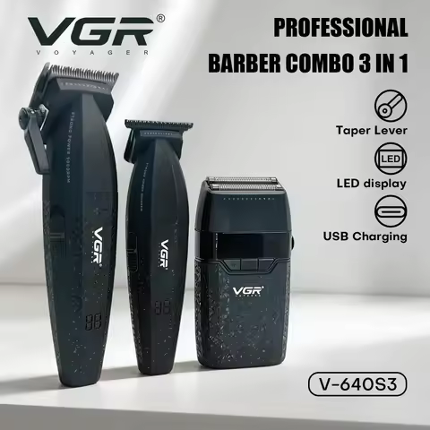 VGR Hair Trimmer Professional Hair Clippers Adjustable Hair Cutting Machine 9000 RPM Cordless Clippe